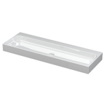 Ink unit lavabo 120x10x40cm 0 trous de robinet 1 évier porcelaine blanc brillant SB0204071