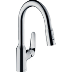 Hansgrohe Focus m42 1-gr keukenmkr 180 m/uittrekbare vuistdche chroom SW528984