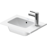 Duravit ME by Starck lave-mains pour meuble 43x30cm avec 1 trou de robinet à droite avec trop-plein avec WonderGliss blanc SW84169