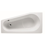 RIHO Delta baignoire standard 160x80cm Pose en angle gauche sans pieds Blanc brillant 310627