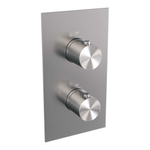 BRAUER Brushed Edition inbouwthermostaat - inclusief inbouwdeel - 2 gladde knoppen - PVD - geborsteld RVS SW538333