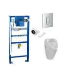 Jika Euroline set urinoir avec réservoir encastrable Grohe Rapid SL et plaque de contrôle Grohe Skate blanc SW374732