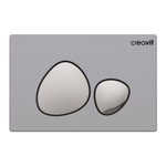Creavit Plaque de commande - boutons de forme organique - gris mat SW1172842