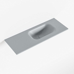 Mondiaz EDEN Plan sous vasque - 60x23x0.9cm - vasque droite - sans trou de robinet - Solid Surface - pour meuble lave-main - Plata SW1025762