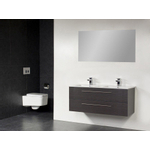 BRAUER Exclusive Line Kera Meuble salle de bain avec miroir 120cm 2 tiroirs Black Wood SW10264