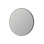 INK SP24 miroir - 120x4x120cm rond dans cadre en acier incl dir LED - chauffage - changement de couleur - dimmable et interrupteur - métal brossé noir SW955853