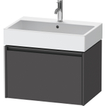 Duravit Ketho.2 Wastafelonderbouwkast - met 1 lade - 68.4x46x44cm - met greep antraciet - grafiet mat SW772036
