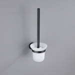 Fortifura Calvi Porte-balai de WC - ronde - Noir mat SW639936