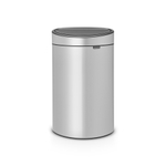 Brabantia Touch Bin Poubelle - 40 litres - seau intérieur en plastique - metallic grey SW1117325