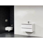 BRAUER EVO meuble 80.2cm Blanc 1 trou pour robinetterie SW8809