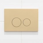 QeramiQ Dely Swirl Ensemble WC - 36.3x51.7cm - réservoir encastré Geberit UP320 - avec cadre Burda - abattant slim - plaque de commande beige - boutons ronds - blanc brillant SW1164821