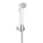 GROHE Tempesta-F Trigger Spray 30 Ensemble douchette à main - 1 type de jet - rond - avec support - flexible métallique - 125cm - chrome/blanc SW63477