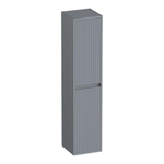 BRAUER Adore Wavy colonne haute - 160x35x35cm - 2 portes - ouverture à gauche ou à droite - sans poignée - gris mat SW1198514