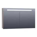 BRAUER Promise Armoire de toilette 120x70x15cm éclairage intégré rectangulaire 2 portes pivotantes MDF Taupe mat SW371611