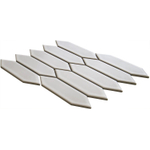 La Mosaic Factory Paris carreau mosaïque - 25,5x31,5cm - carrelage mural - Hexagone - Porcelaine Blanc Brillant SW471149