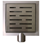 Wiesbaden 3e generatie bonde de douche avec bride et sortie latérale 20 x 20 cm RVS SW20694