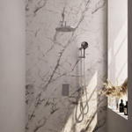 Brauer Chrome Edition Ensemble de douche pluie encastré - douche principale 30cm - bouton lisse - douchette ronde 3 positions - glissière - chrome SW538418