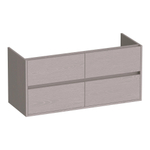 BRAUER Adore wastafelonderkast - 120x46x55cm - 4 softclose lades - greeploos - 2 sifon uitsparingen - Timber Greige SW1198322