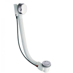Crosswater Combinaison de vidage de baignoire - bonde clic-clac - bouton rotatif - universelle - chrome SW22493