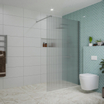 Fortifura Galeria inloopdouche - 120x200cm - ribbelglas - wandarm - hoogglans chroom SW876954
