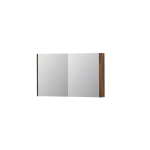 INK SPK1 armoire de toilette – 100 x 60 x 14 cm – 2 portes, portes-miroir double face – Noyer (Brun) mat SW493683