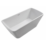 Wiesbaden Larx Baignoire îlot 170 x 78 cm acrylique brillant blanc avec bonde brillant blanc SW21943