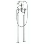 Crosswater Belgravia Badkraanpoten - staand - geborsteld messing (chroom) SW24283