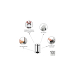 Brabantia NewIcon Poubelle à pédale - 3 litres - seau intérieur en plastique - acier brillant SW237251