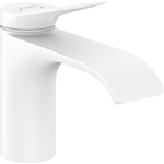 Hansgrohe VIVENIS 1 greeps wastafelkraan - 80 met trekwaste - mat wit SW642483