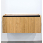Saniclass Holz Base Badkameronderkast - 100cm - 1 lade - greeploos - eiken SW773955