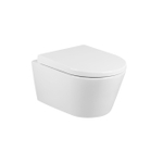 QeramiQ Urby Wandtoilet compact - 48.3x35x33cm - spoelrandloos - met zitting - glans wit SW1212493