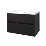 Best Design Quick Black Greeploos meubel onderkast en wastafel 80 cm mat zwart SW280228