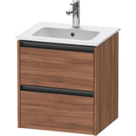 Duravit Ketho.2 Wastafelonderkast - 51x42x54.9cm geschikt - voor 1 waskom - spaanplaat - noten mat SW771922