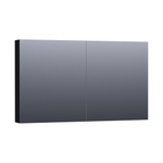 BRAUER Impress Deluxe armoire de toilette – 119 x 70 x 15 cm – LED directe – Noir mat SW370058