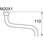Ideal Standard Onderdelen S-uitloop 130mm M20x1 chroom 0423302