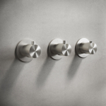 Hotbath Archie Élément de finition avec élément encastré pour mitigeur de douche thermostatique encastré avec 2 robinets d'arrêt Horizontal/vertical Inox SW721325