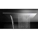 Hotbath Mate douche de tête encastrée carrée avec cascade 50x50cm nickel brossé SW22812