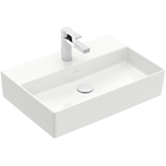 Villeroy & Boch memento 2.0 wastafel - voor handdoekhouders - 60x42cm - zonder overloop - met 1 kraangat CeramicPlus - White Alpine (glans wit) SW358416