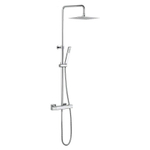 Crosswater Atoll Multivalve Doucheset - met thermostatische kraan - hoofddouche 36x24cm en handdouche - met douc - hoogglans chroom SW31164