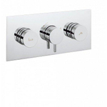 Crosswater Dial Mitigeur bain - horizontal - 2 boutons - inverseur - chrome SW30919