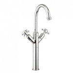 Crosswater Belgravia Mitigeur de lavabo - haut - sans vidage - bec 16,8 cm - croisillons - chrome SW30877