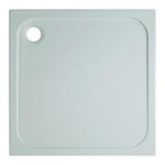 Crosswater Showertray Shower Tray douchebak - 76x76x4.5cm vierkant - met antikalkbehandeling afvoer - 90mm - wit SW30793