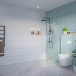 Fortifura Galeria Inloopdouche - helder - glas - 90x200cm - 8mm - nano - blind - inbouw profiel - helder SW1170634