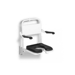 Handicare Siège de douche avec assise et accoudoirs Blanc GA74542
