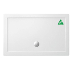 Crosswater Showertray receveur de douche - 80x140x3.5cm - rectangulaire - acrylique - antidérapant - blanc SW30929