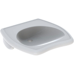 Geberit 300 Comfort Vitalis lavabo pour fauteuil roulant 55x55x15cm avec trou de robinet sans trop-plein incluant KeraTect blanc SW417537