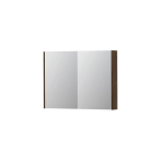 INK SPK2 spiegelkast – 100x74x14 cm – 2 deuren, dubbelzijdige spiegeldeuren – Fineer Chocolate mat SW439855