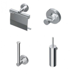 Ideal Standard Iom ensemble d’accessoires pour WC avec patère porte-serviette dérouleur de papier toilette avec couvercle avec ensemble balai WC et porte-rouleau de réserve chromé 0180885