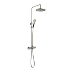 Hotbath Cobber ensemble de douche de tête thermostatique avec douche de tête ronde de 30cm douchette ronde nickel brossé SW440615