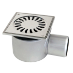 Van Den Berg siphon de sol 15.6x15.6cm 75 mm INOX GA58067